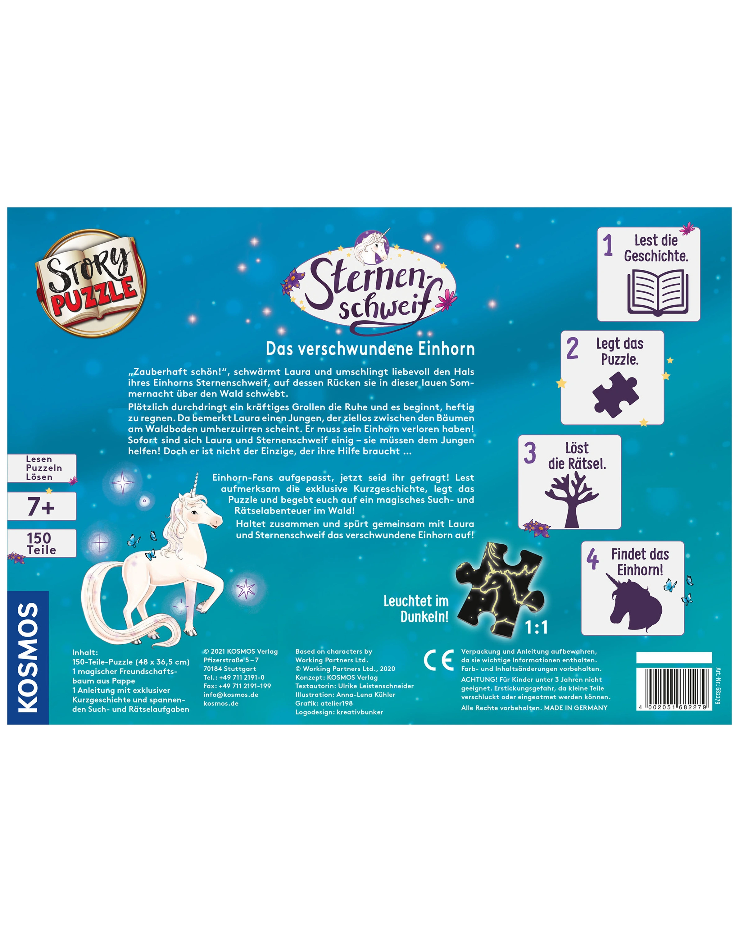 StoryPuzzle STERNENSCHWEIF - DAS VERSCHWUNDENE EINHORN 150-teilig