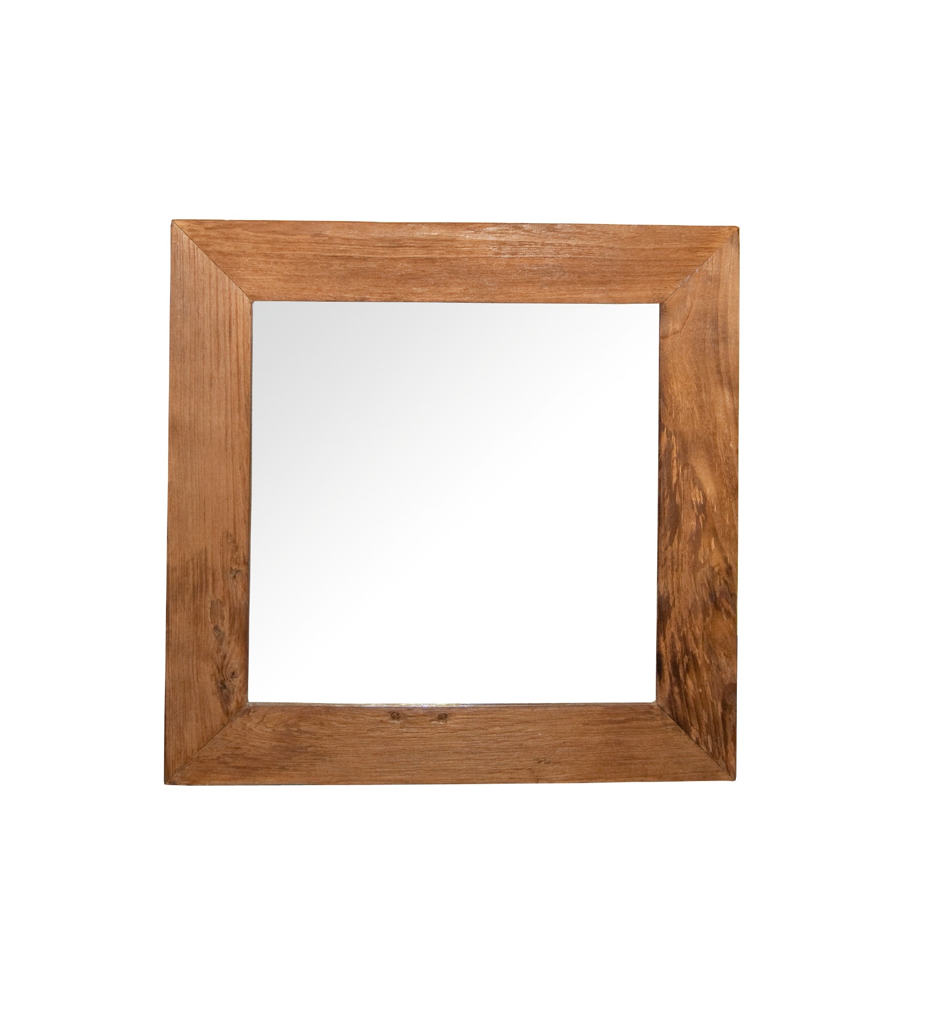 Spiegel aus Teak, H 70 cm, B 70 cm, T 3 cm von fischer's lagerhaus