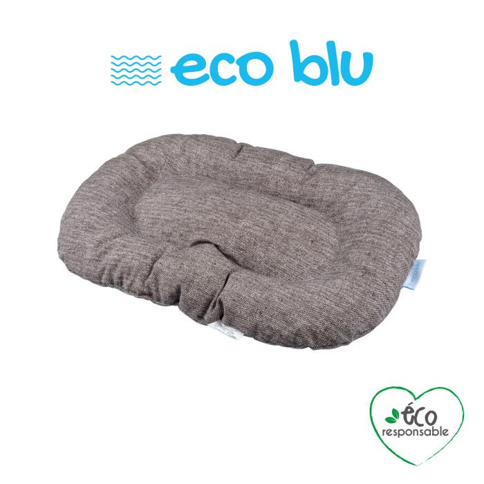 COUSSIN FLOCON ECO BLU RECYCLE REVERSIBLE 50X33X6CM