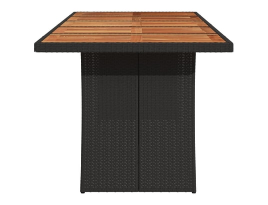 VIDAXL - Table de jardin et dessus en bois d'acacia noir résine tress...