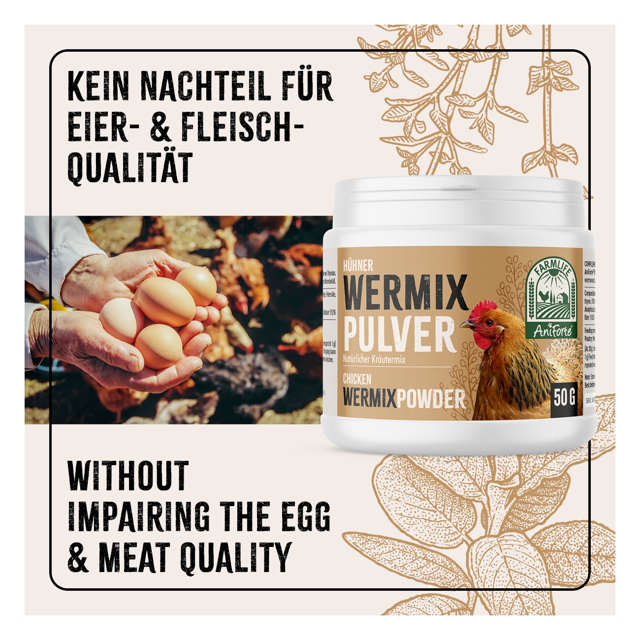 AniForte Wermix für Hühner & Co 50g
