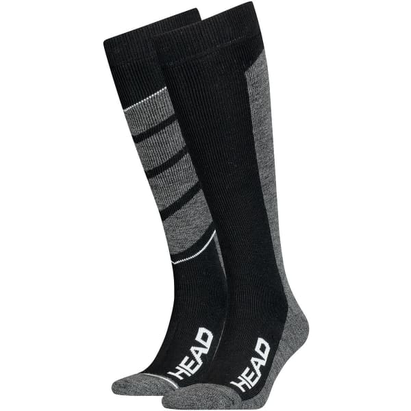 Chaussette de ski HEAD UNISEX SKI V-SHAPE KNEEHIGH 2P MID GREY/BLACK