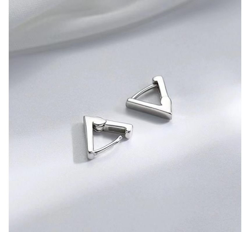 Toinianimos - Geometrische sterling zilveren Huggie-oorbel