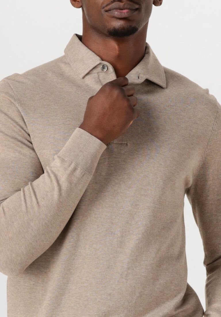 beige profuomo trui polo onepiece luxury basic