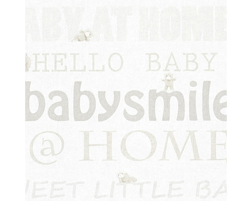 Vliesbehang 35847-1 Little Stars belettering beige