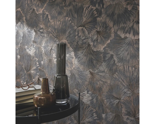 Vliesbehang 10373-47 GMK Fashion voor wanden 4 Bloemen antraciet