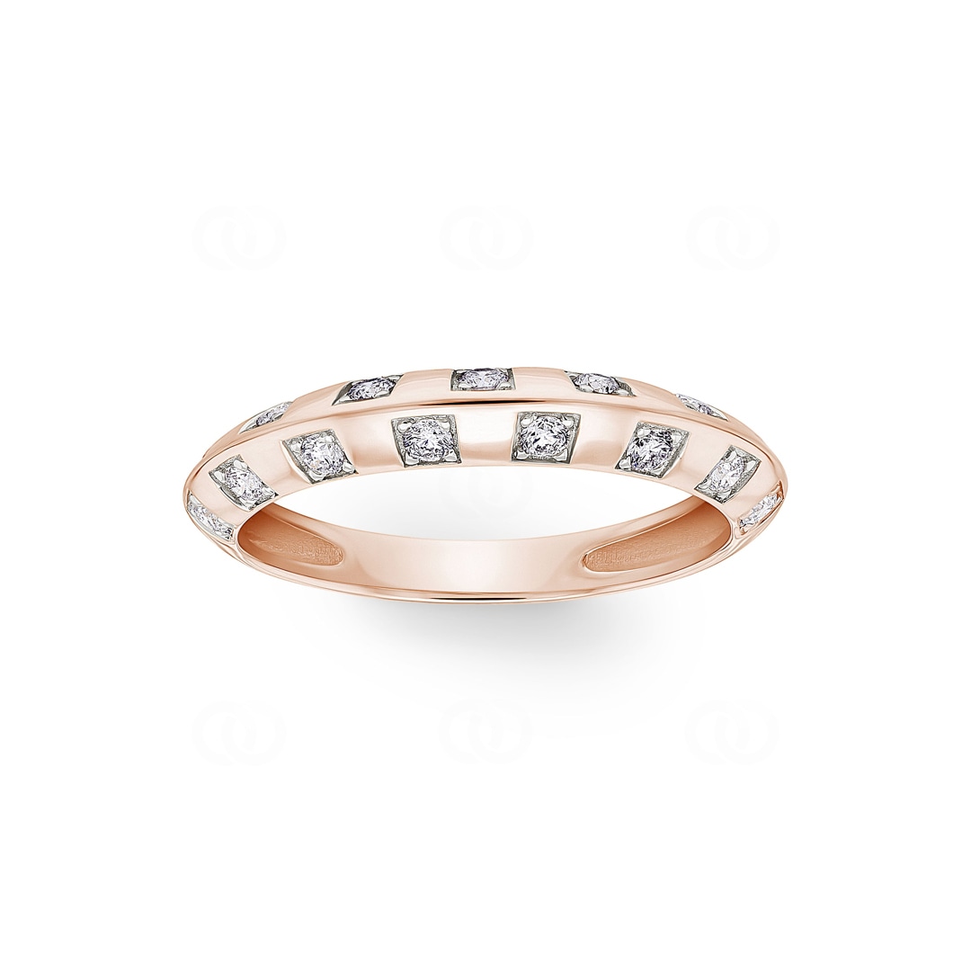 Ring 750/18 K Roségold mit Diamanten 0.29 ct H/si