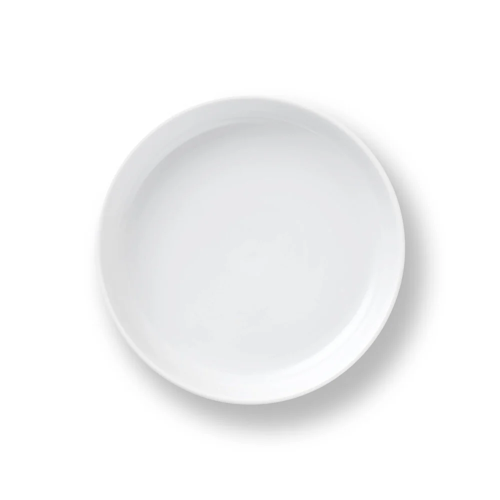 Royal Copenhagen  Hvid Riflet rundt ovnfastfad - Ø18,5 cm.