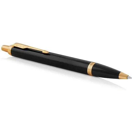 Parker IM-Kugelschreiber, schwarze Lackierung mit Goldzierteilen, M