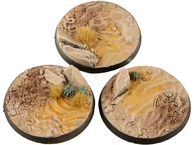 GamersGrass Base Deserts of Maahl round 50 mm (x3) Hochwertige Bases für den Miniaturenbau
