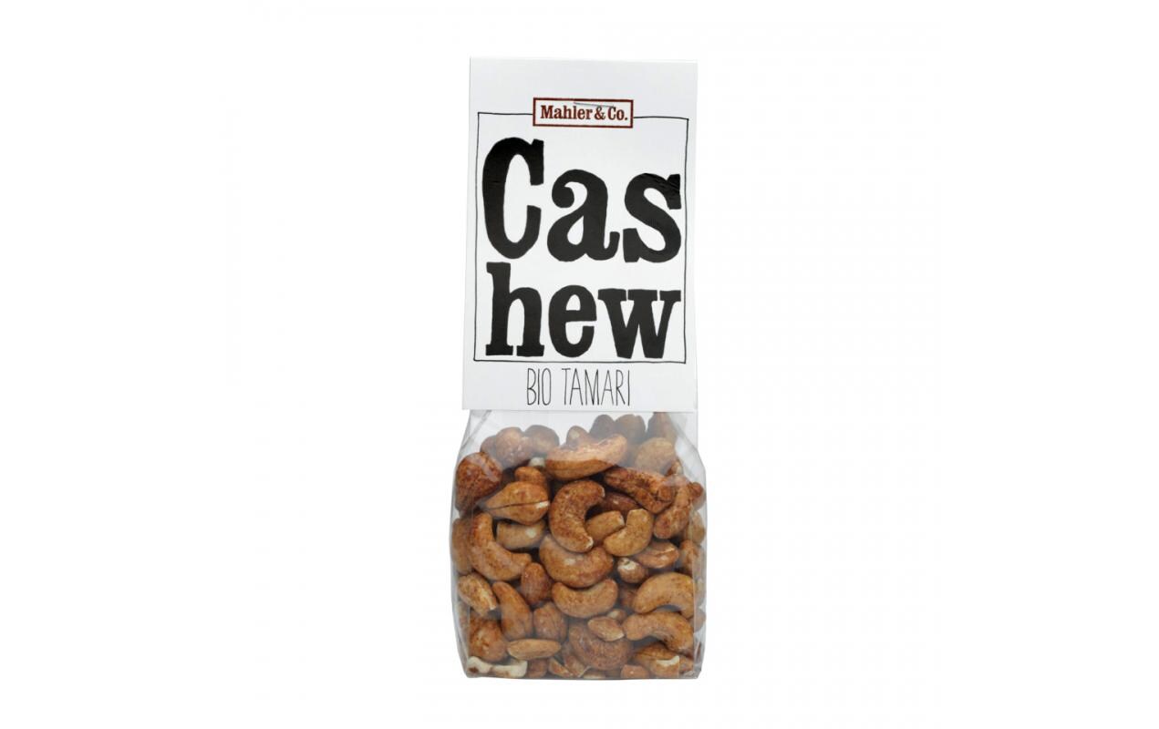 Beutel Bio Cashews gewürzt Tamari 140gTamari Cashew-Nüsse