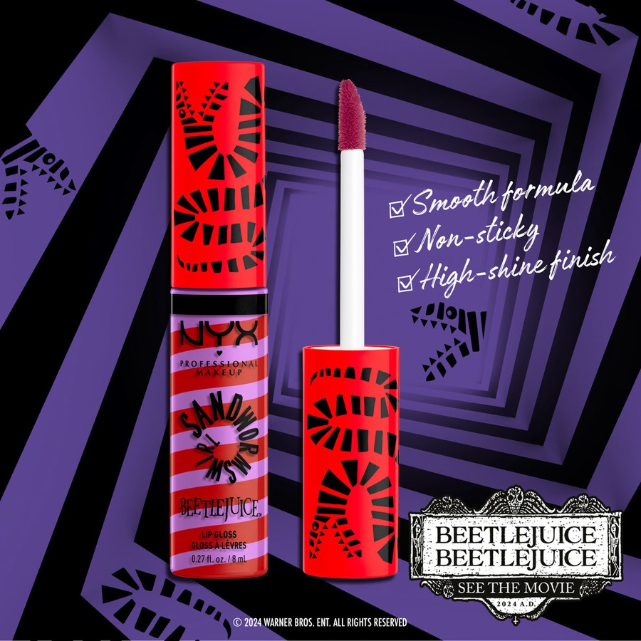NYX PROFESSIONAL MAKEUP Beetlejuice Sandworm Swirl Butter Gloss 03 Red Lipgloss 8ml