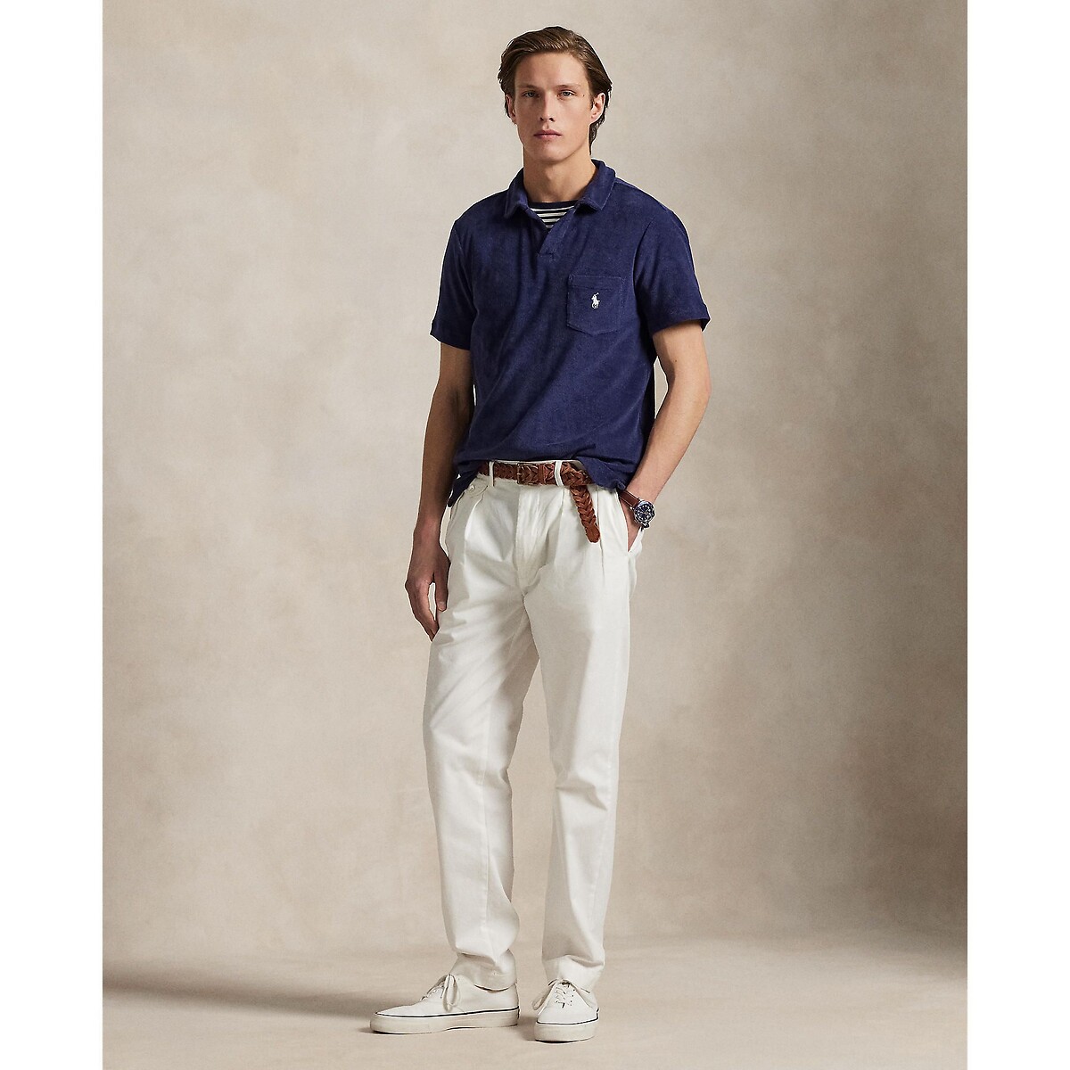 POLO RALPH LAUREN<br>Polo de algodão ultraleve Spa Terry