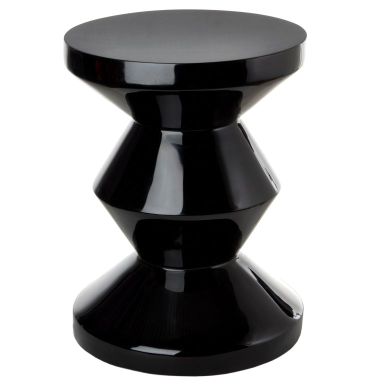 POLSPOTTEN Zig Zag bijzettafel gelakt black