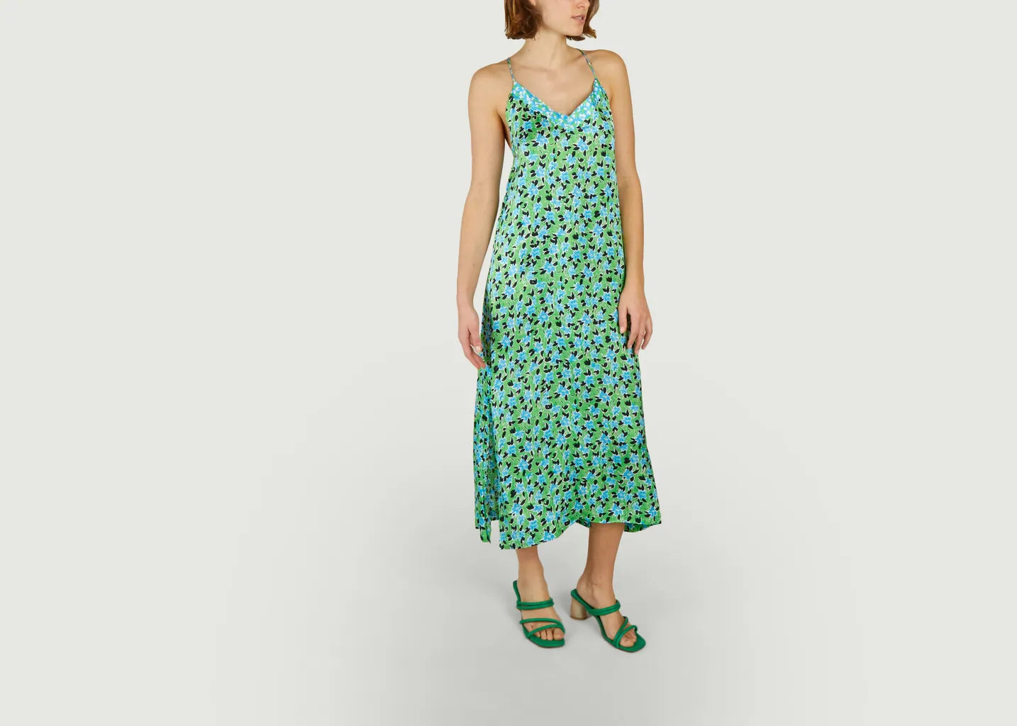 Robe longue dos-nu imprimé fleuri Chelsy Suncoo