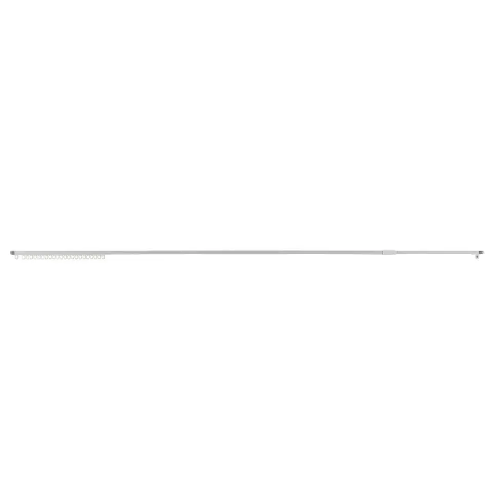 Gordijnrail - uitschuifbaar - van 145 tot 270 cm - aluminium - gebroken wit