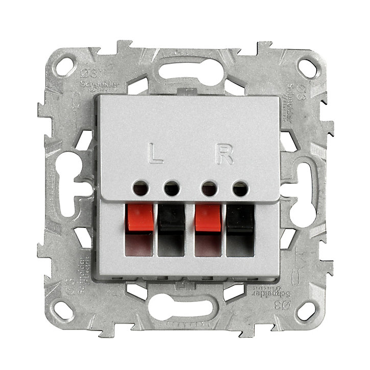 Mécanisme prise haut-parleur Schneider Electric Unica Déco aluminium