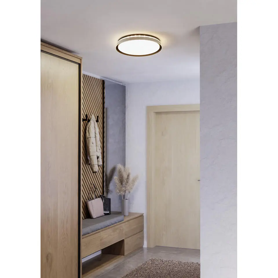 EGLO Seluci Plafonnière - LED - 49 cm - Zwart