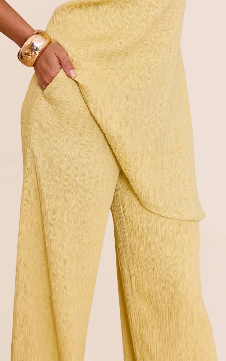 Citron Ensemble Pantalon Large Texturé Coordonné