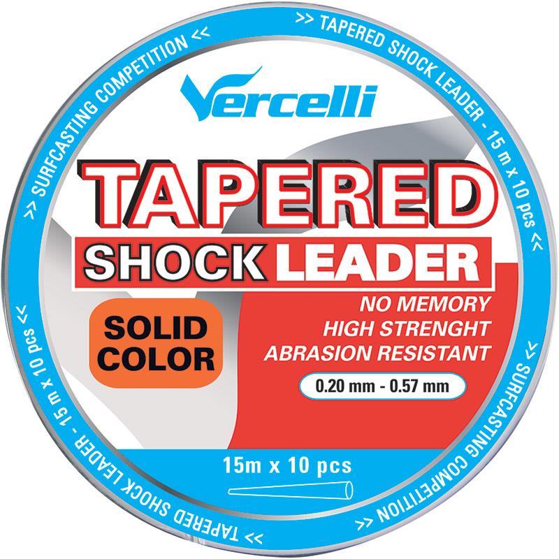 Tete De Ligne Vercelli Tapered Shock Leader Orange Solide 15M X 10