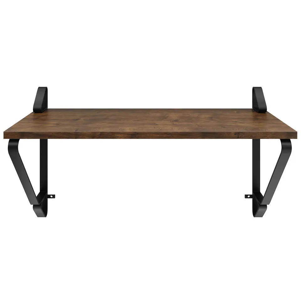 tectake 2 wandplanken Irvine, Industrieel Hout Donker, Rustiek