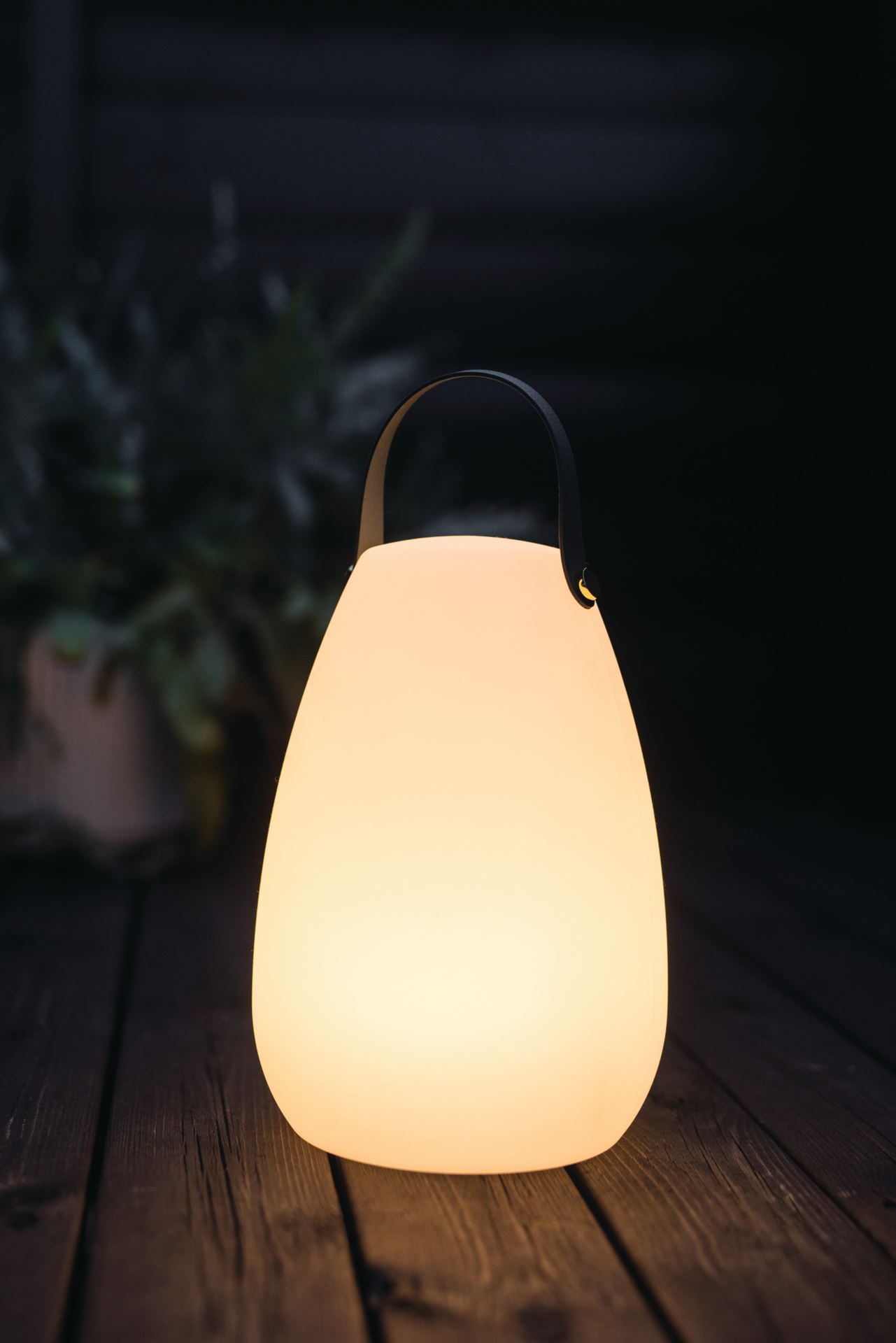 Led lampe grønn - 18x18x26 cm