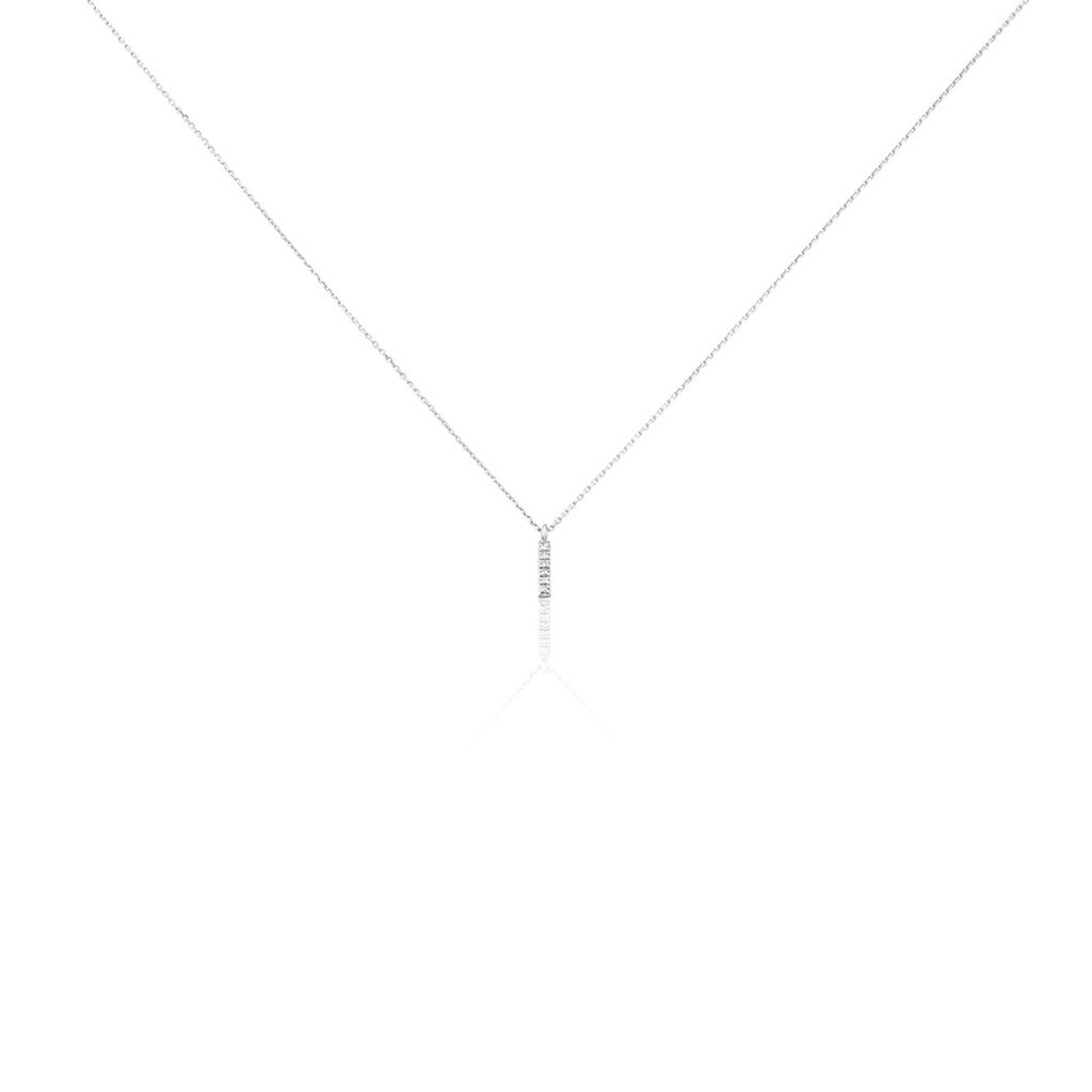 Collier Aprhodisia Or Blanc Diamant Blanc
