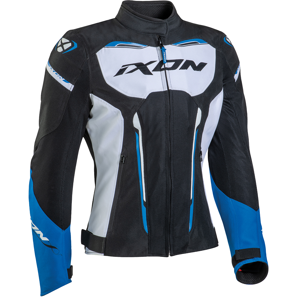 Ixon - Blouson femme Striker Air Waterproof Lady Noir / Blanc / Bleu