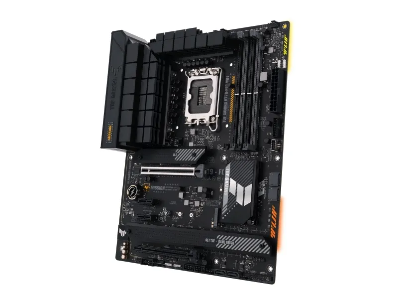 ASUS TUF GAMING H770-PRO WIFI - Bundkort - ATX - LGA1700 sokkel - H770 Chipset - USB-C 3.2 Gen 2x2, USB 3.2 Gen 2, USB 3.2 Gen 1, USB-C 3.2 Gen 1 - 2.5 Gigabit LAN, Wi-Fi 6, Bluetooth - onboard grafik (CPU påkrævet) - HD Audio (8-kanaler)