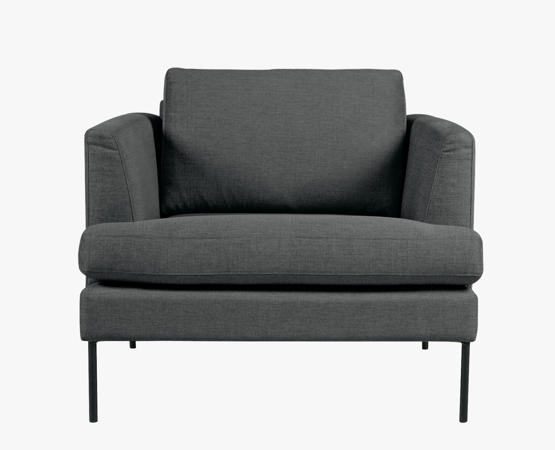 Loungestol grå - 93x94x80 cm