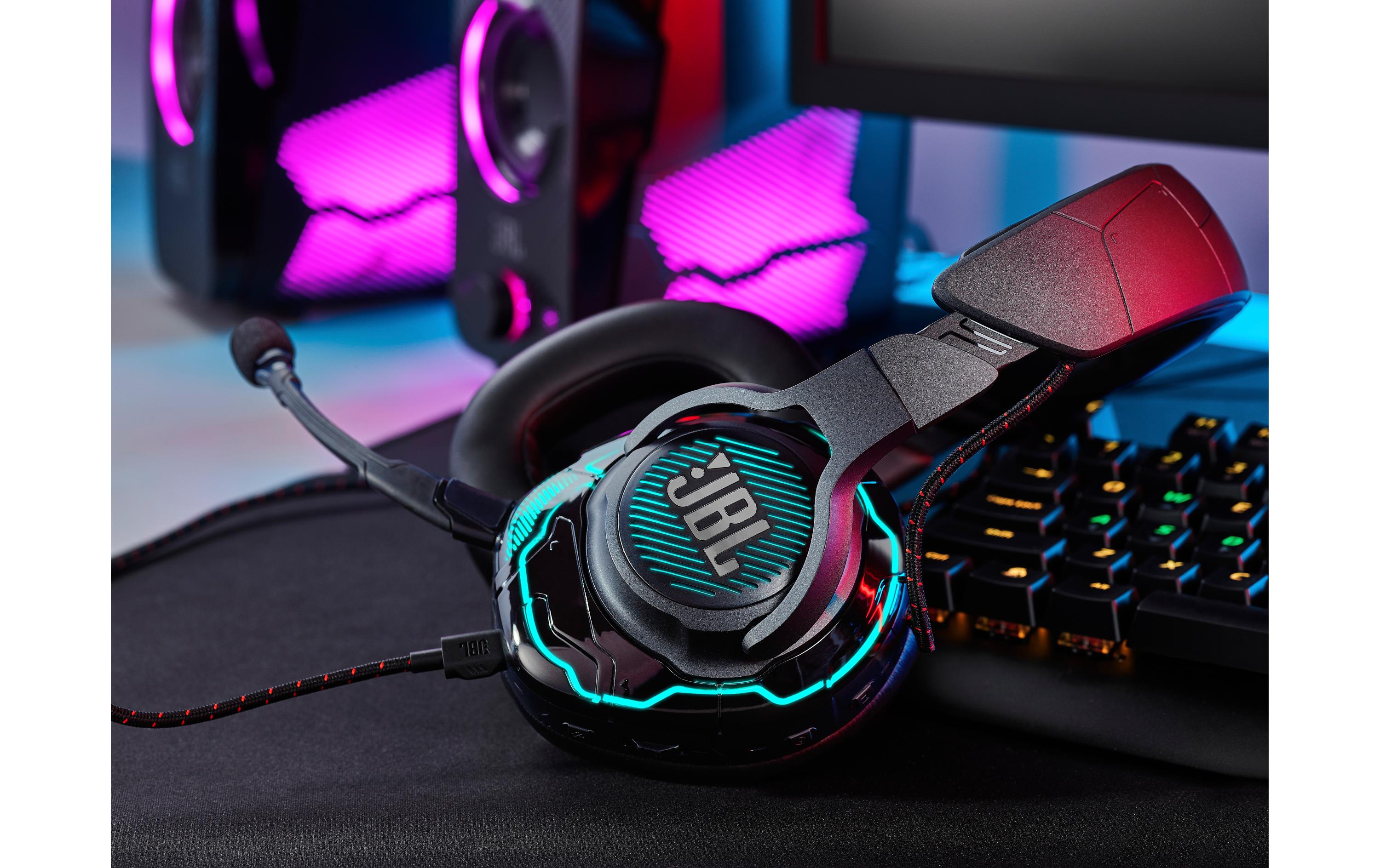 Headset Quantum One Schwarz<br>USB-kabelgebundenes Over-Ear-Profi-Gaming-Headset mit JBL QuantumSPHERE 360 mit Head-Tracking