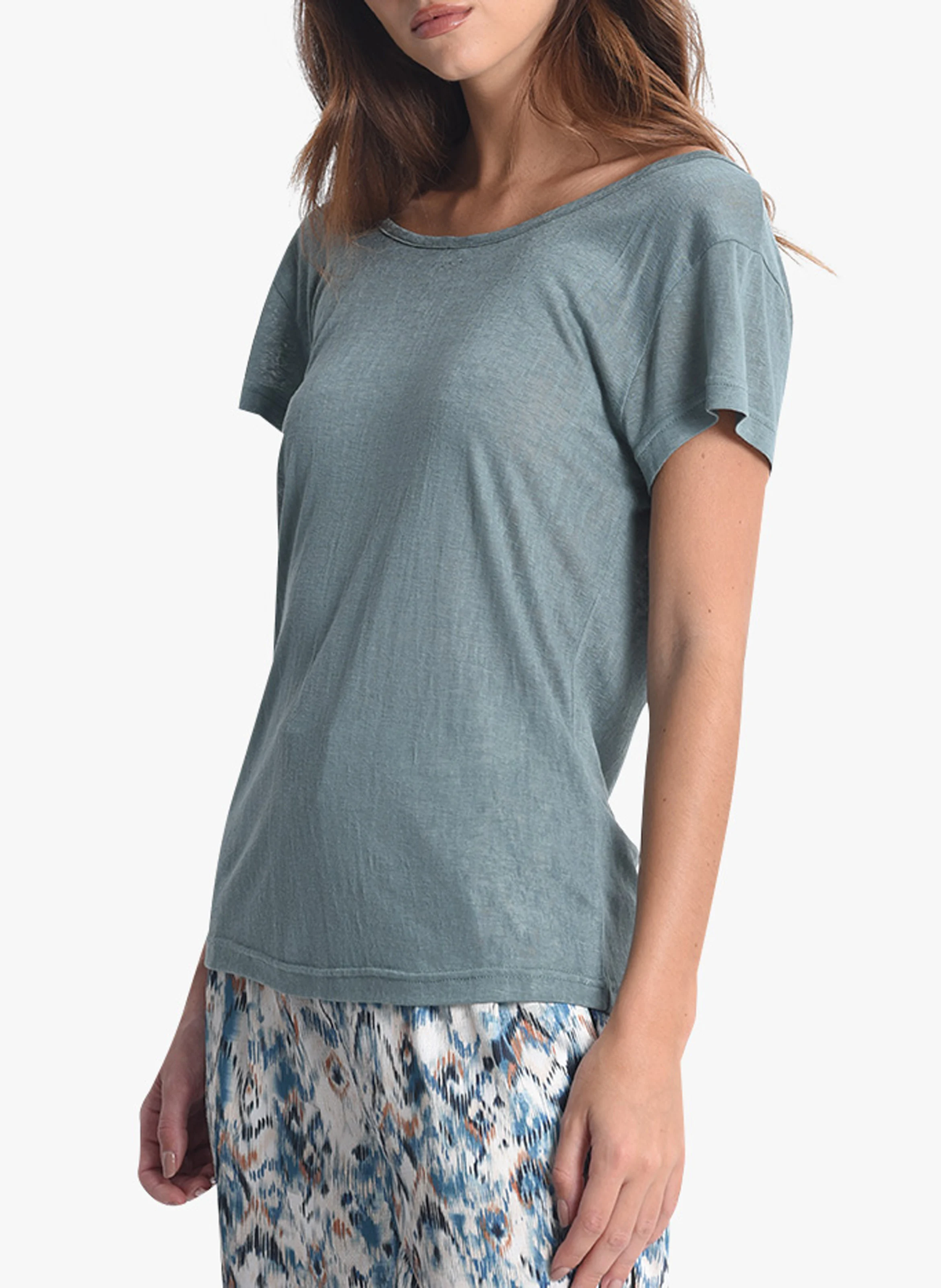Tee-shirt col rond| Vert