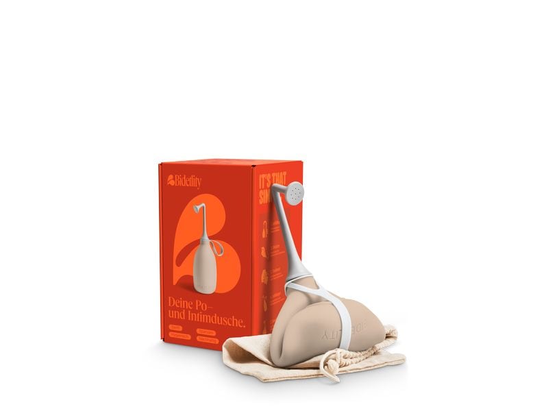 Bidetlity Po-Dusche Bidet 450 ml Soft Sand Mobile Intimdusche, Po-Dusche
