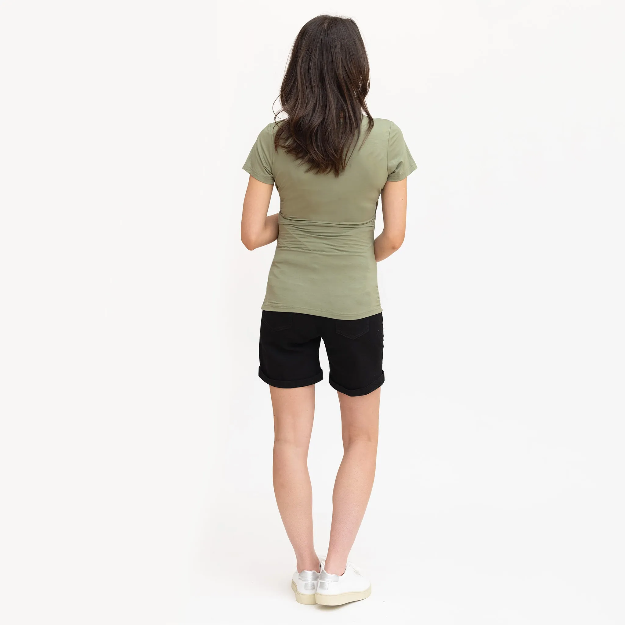 Bella Maternité Short Jeans Maternité Noir
