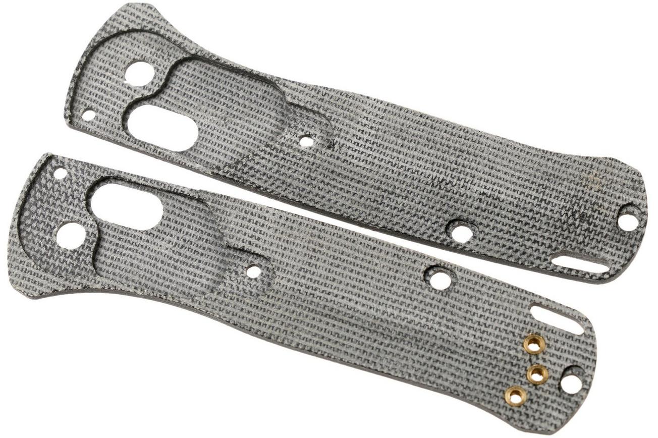 Flytanium Benchmade Mini-Bugout Scales Crossfade, black canvas micarta