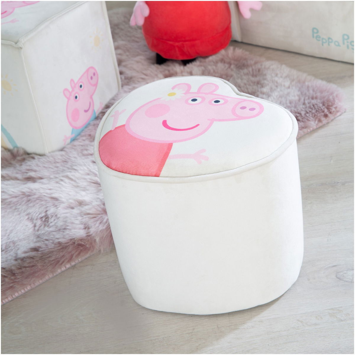robaroba   Hocker Peppa Pig Herzform