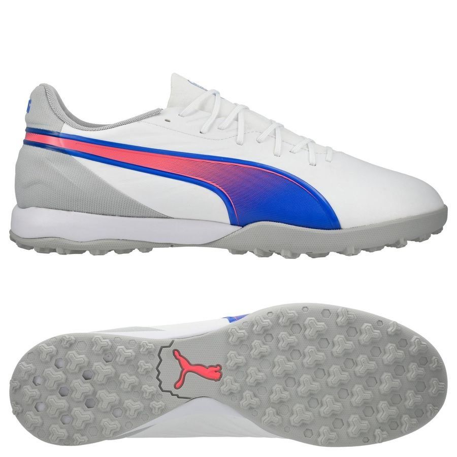 PUMA King Match TT Formula - Blanc/Bleu/Flat Light Gray