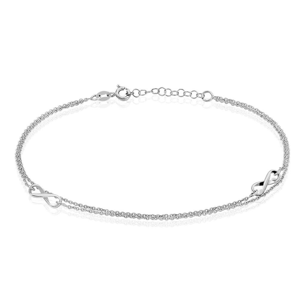 Chaîne De Cheville Noelle Argent Blanc