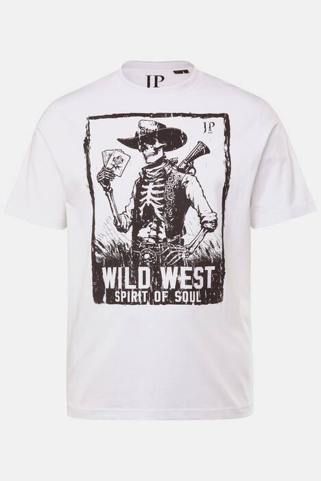 JP1880 T-Shirts, 2er-Pack, Halbarm, Brustprint, bis 8XL, schwarz | Ulla Popken