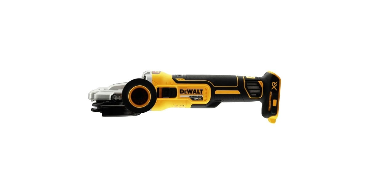 DEWALTAccu Haakse slijper DCG405FNT, 18V  (Zwart/geel, Accu en oplader niet inbegrepen)
