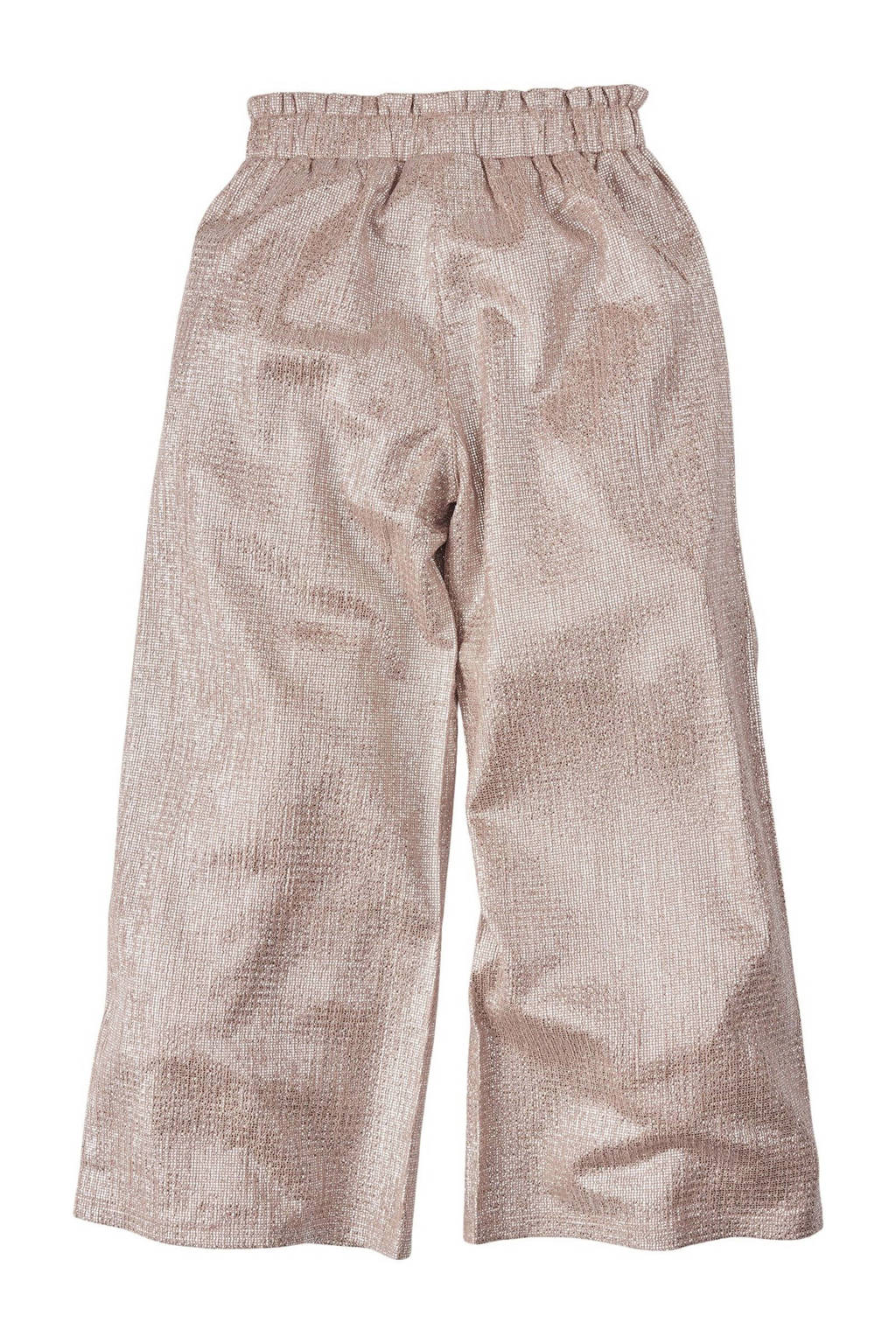 Z8 wide leg broek Dalenne met glitters roze