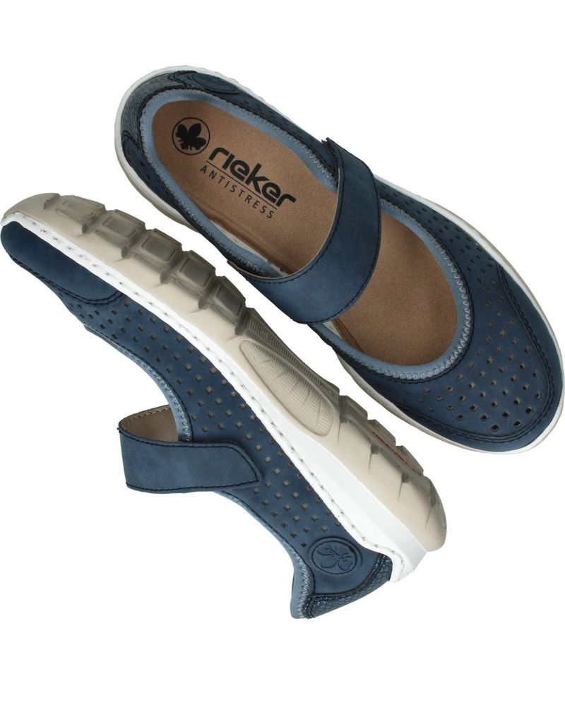 Rieker Instappers Blauw Dames