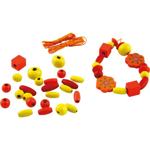 Perles colorées en bois