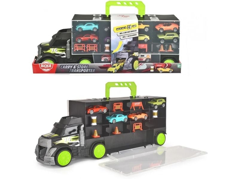 Dickie Toys Lastwagen für 28 Autos Spielzeug-LKW zur Aufbewahrung von Autos