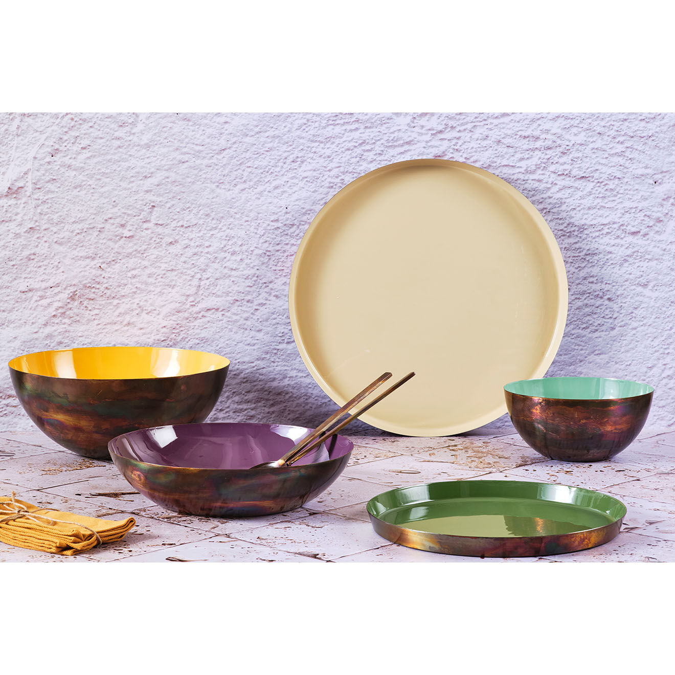 Bjorn Plateau de service en métal Jade - D.20 cm