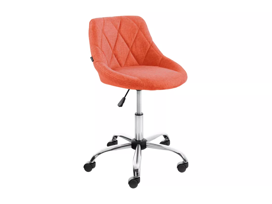 Tabouret de bureau - Tissu - Orange - Lazio
