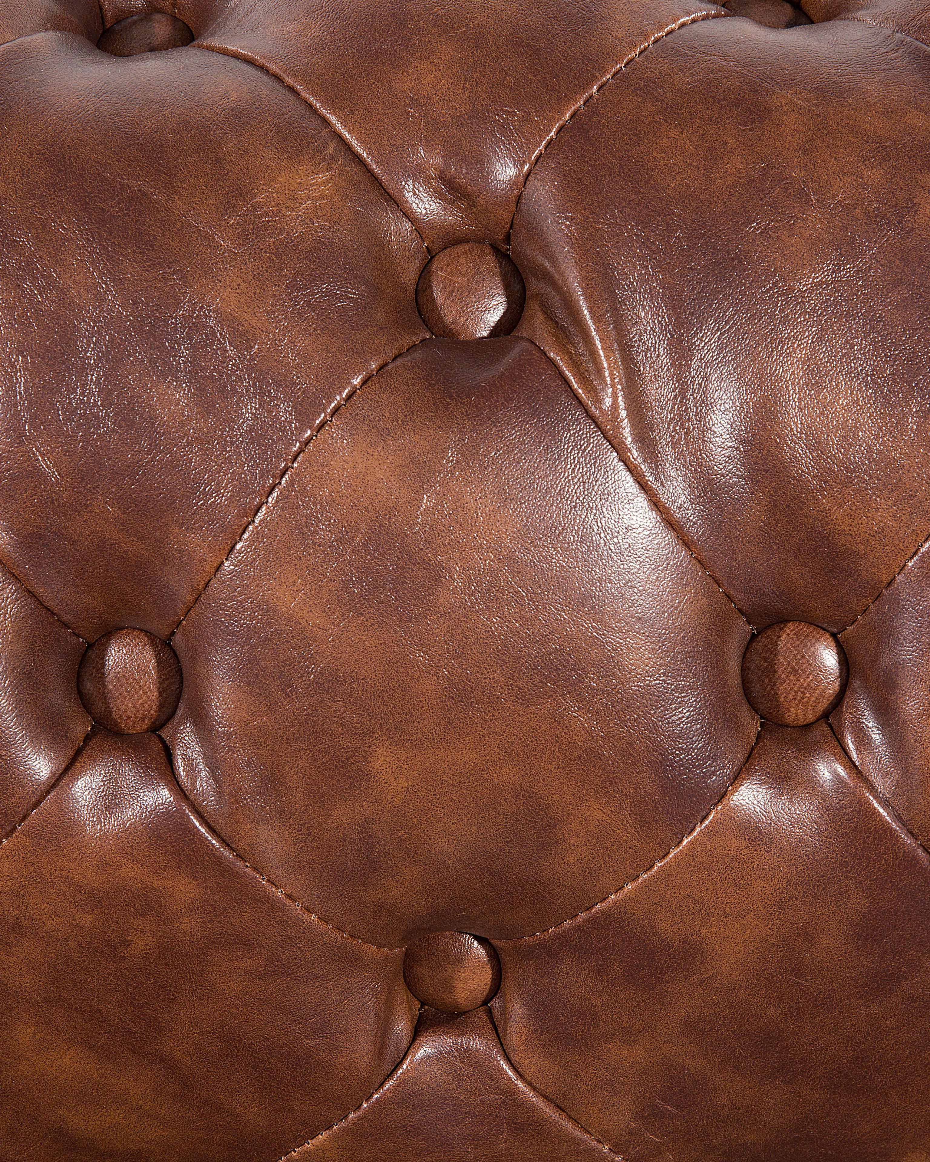 Fauteuil CHESTERFIELD Kunstleer Goudbruin