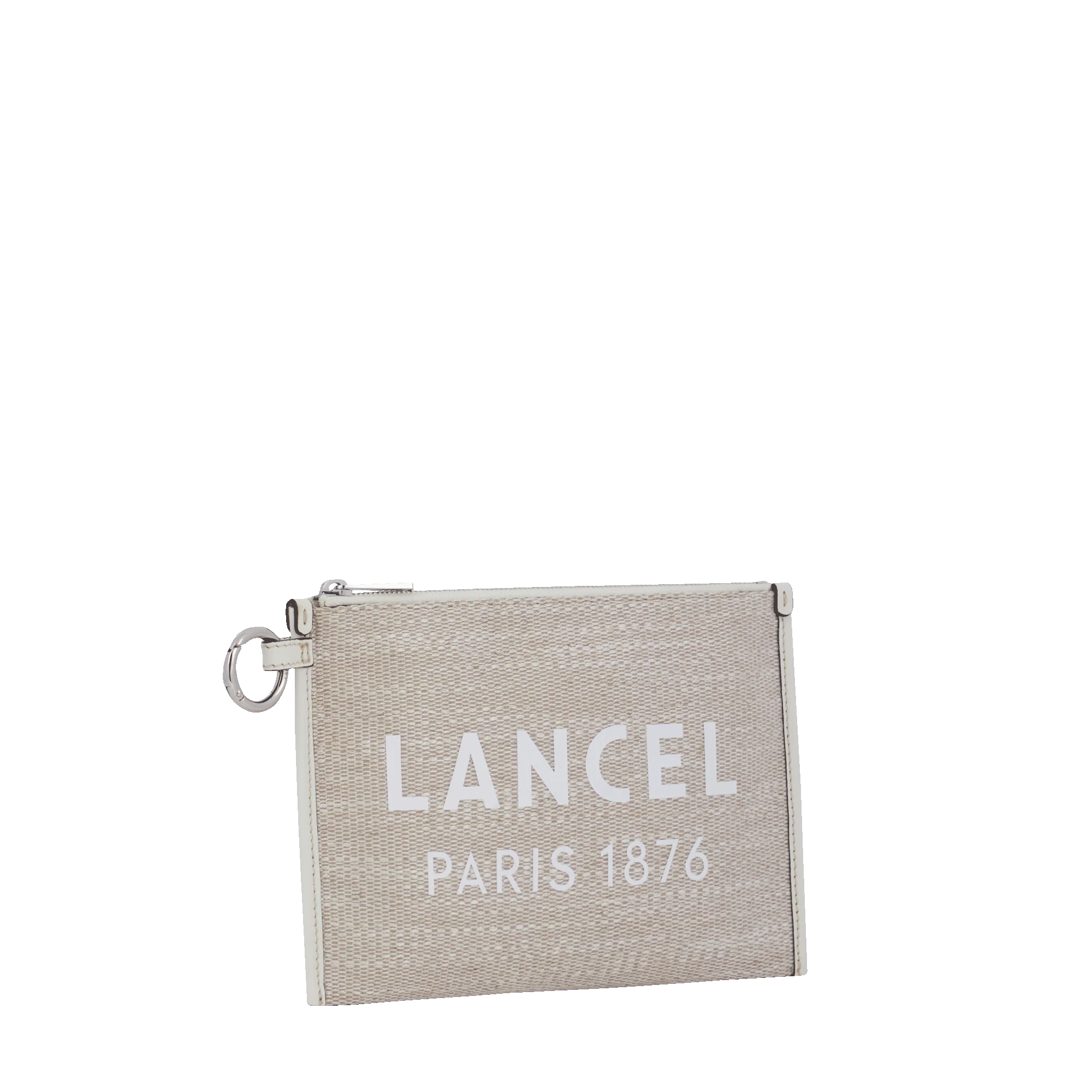 Pochette zippée Summer tote-Naturel/blanc
