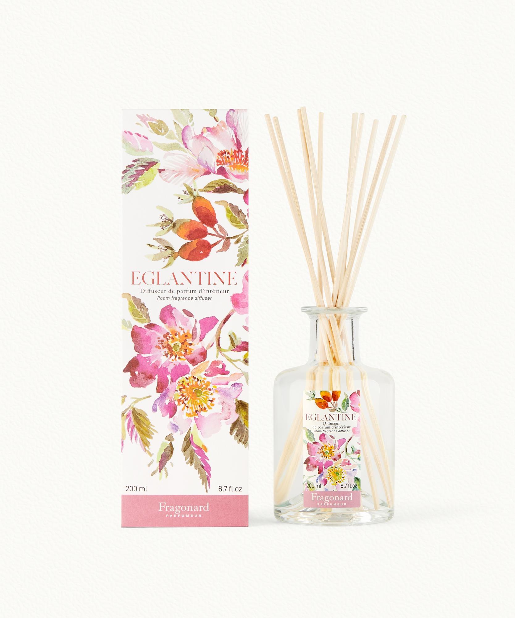Eglantine  Diffuseur + 10 bâtonnets - flacon 200ml