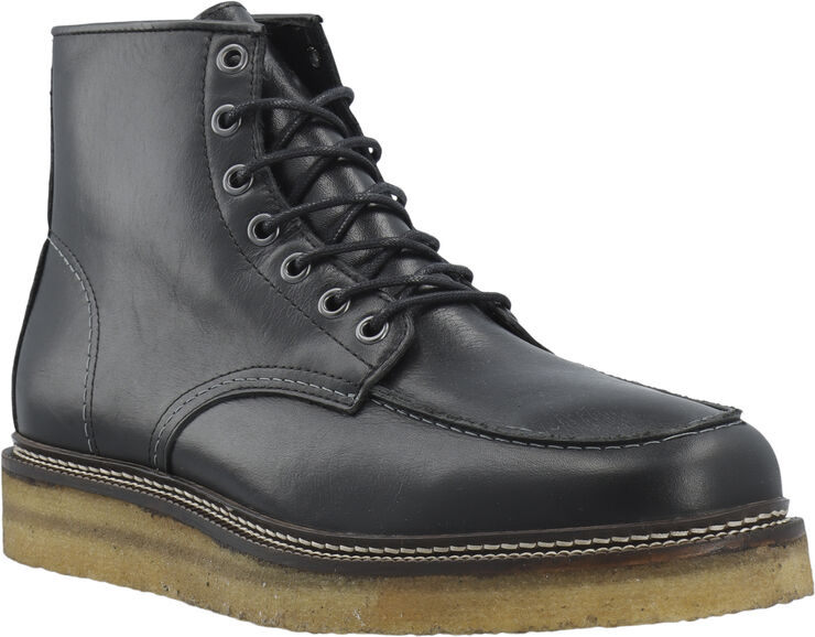 Bianco BIAJESPER Moc Toe Boot Waxed Leather Black